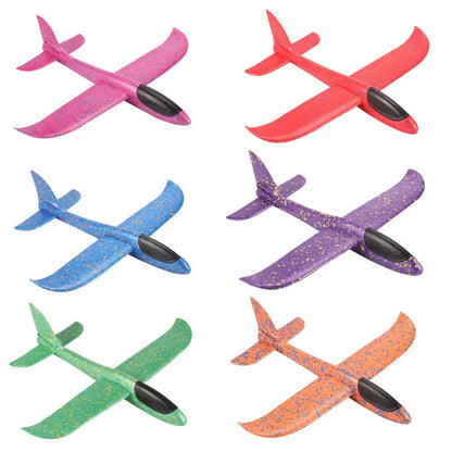 48CM LED Foam Glider Plane - Hand-Throw Flying Aircraft Model for Kids - Durable EPP Design Perfect for Outdoor Fun and Parties