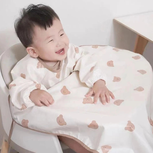 Waterproof Long Sleeve Baby Bib for Mess-Free Feeding - Perfect for Toddlers 6-36 Months