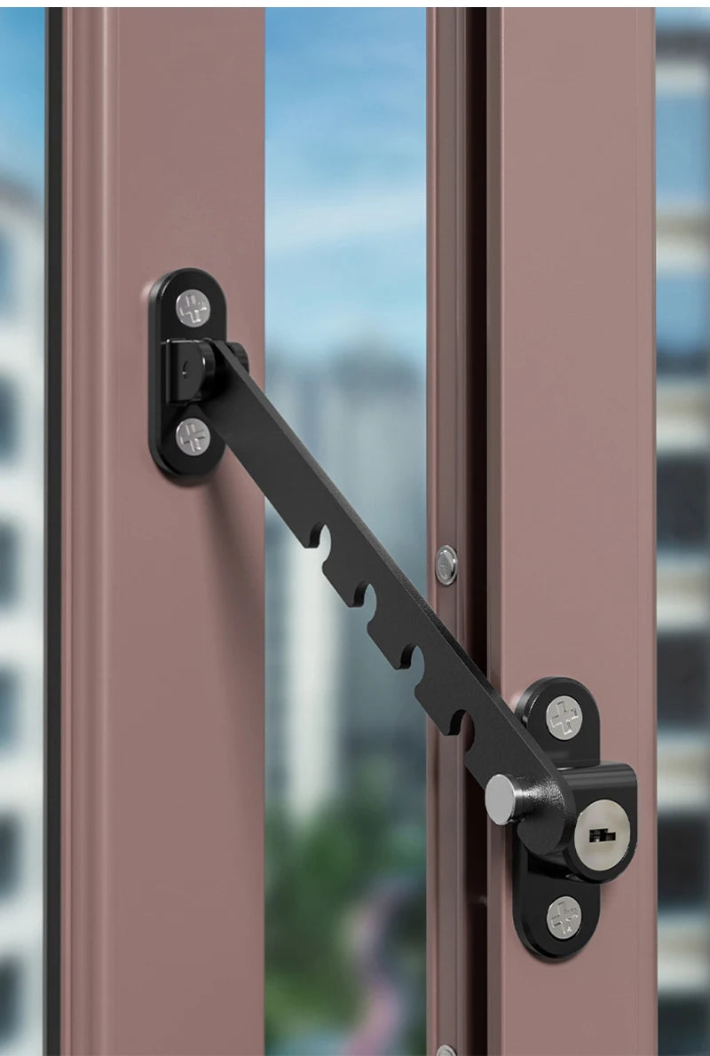 Adjustable Child Safety Window Locks - Anti-Fall Bracket for Baby Security and Protection