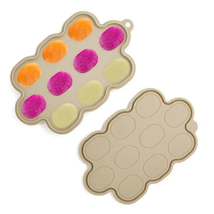Silicone Baby Food Freezer Tray - 10-Cavity Mold for Homemade Treats and Teething Relief