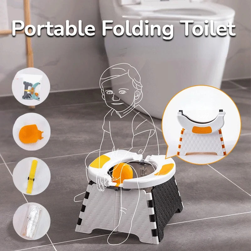 Portable Kids Toilet Pot Urinal Foldable Strong Outdoor Travel Car Convenient Potty Baby Multifunction Training Seat With 30Bags