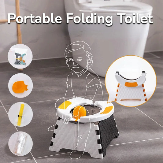 Portable Kids Toilet Pot Urinal Foldable Strong Outdoor Travel Car Convenient Potty Baby Multifunction Training Seat With 30Bags