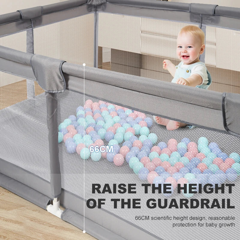 Versatile Baby Playpen Corral with Safety Guardrail for Secure Playtime