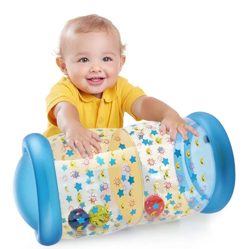 Inflatable Crawling Roller Toy for Babies with Bells and Balls - Early Learning Walker Gift for Toddlers