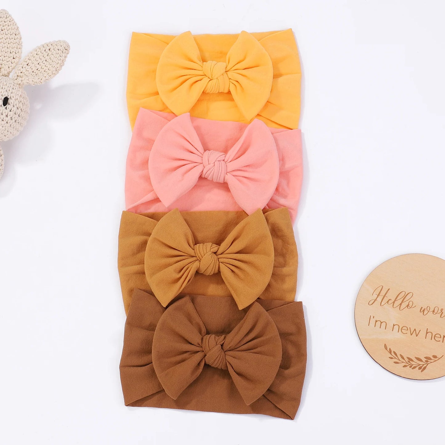 48-Color Bowknot Headband for Babies - Stylish Elastic Hair Accessory for Girls