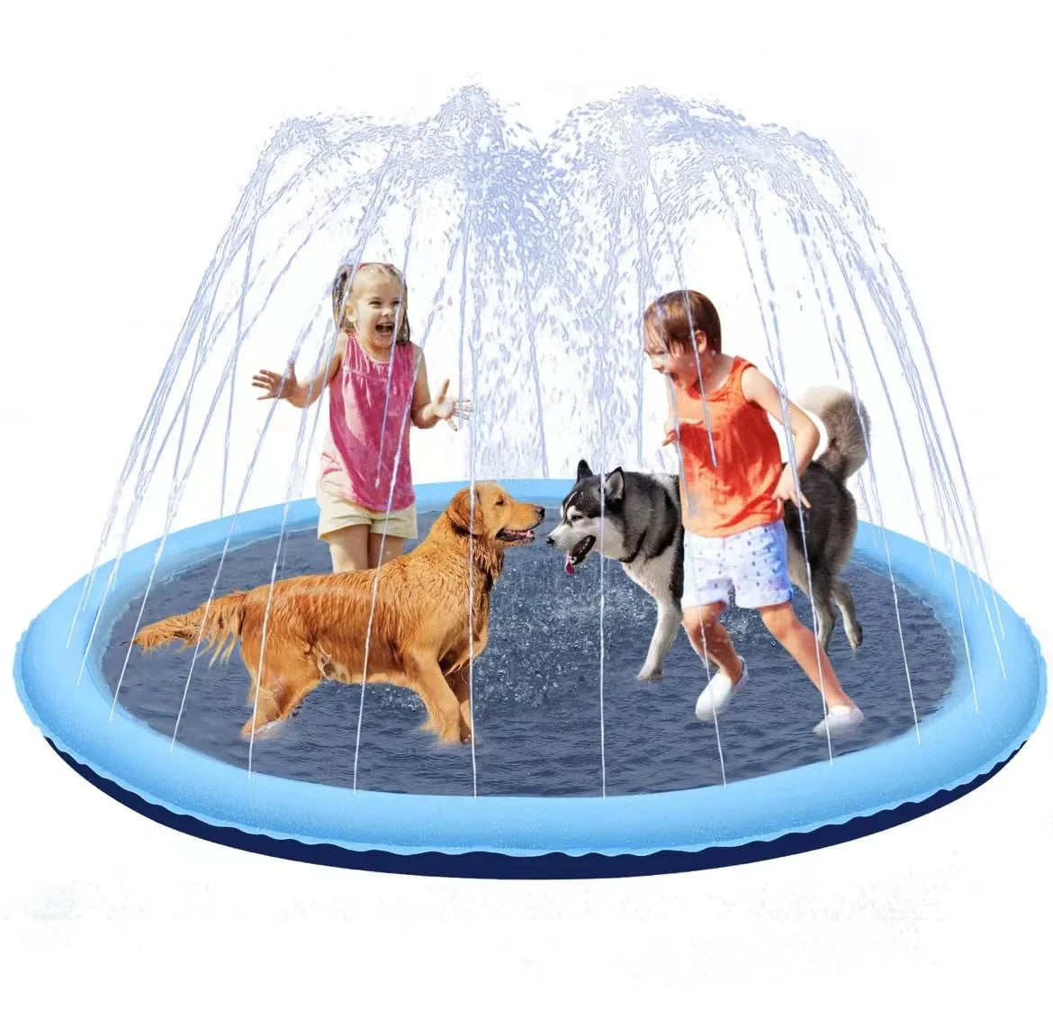 Giant Inflatable Cartoon Water Play Mat for Kids - Summer Outdoor Fun for Garden and Pool Activities