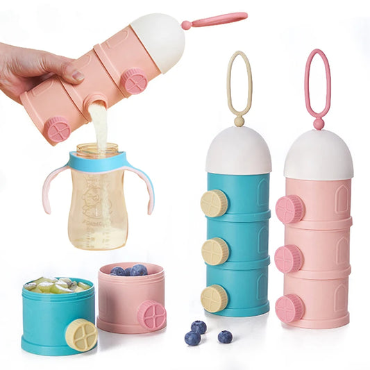 Mini Portable Baby Food Container - BPA Free Round Milk Powder Storage for Kids