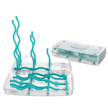 Baby Feeding Essentials Double-Sided Drying Rack with Portable Nipple Shelf