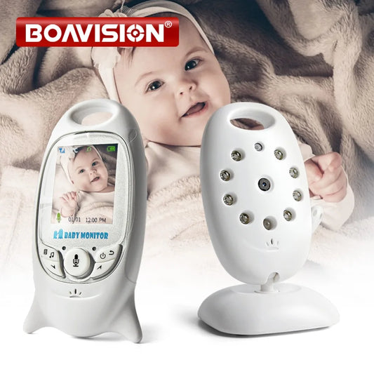 Wireless Video Baby Monitor with 2.0'' LCD Screen, Two-Way Audio, Night Vision, Temperature Monitoring, and 8 Lullabies