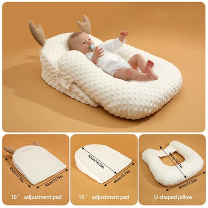 Ergonomic Baby Wedge Pillow Set for Comfort and Health – Spit-Up Prevention Pillow for Infants