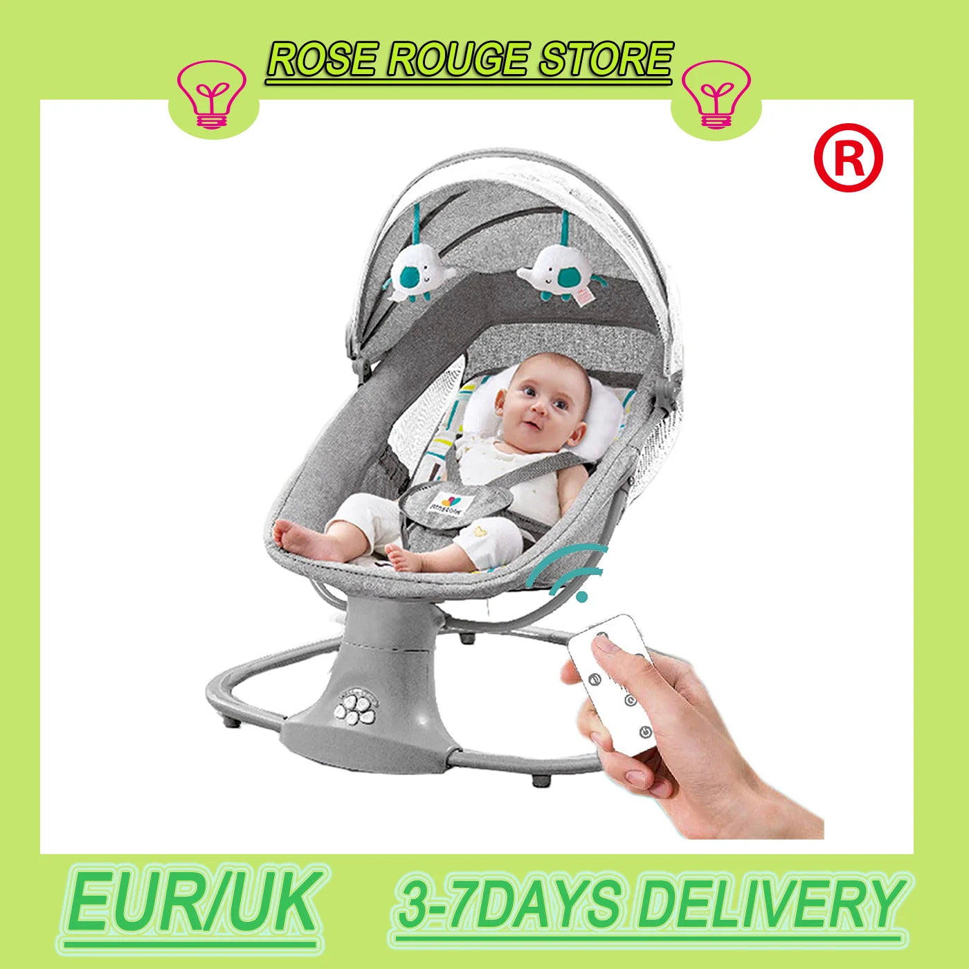 Electric Cradle Swing - Soothing Rocking Chair for Newborns