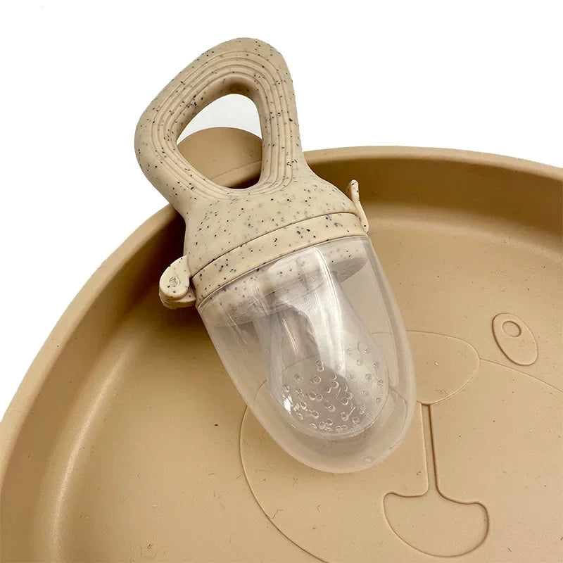 Silicone Baby Fruit Feeder with Protective Cover - Safe Nibbler for Teething and Healthy Snacking
