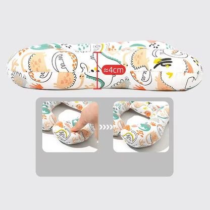 U-Shaped Infant Travel Pillow with Cartoon Design for Neck Support in Strollers - Ideal for Ages 0-3Y