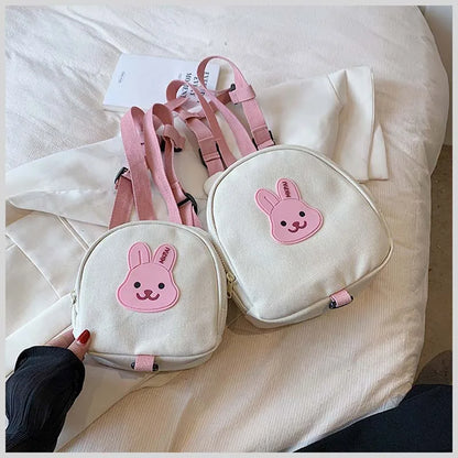Adorable Cartoon Bear Anti-Lost Baby Backpack for Kindergarten Kids - Canvas Harness School Bag for Boys and Girls