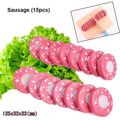 Wooden Pretend Play Kitchen Toy Set: Cutting Vegetables, Fish & Meat for Creative Learning and Fun
