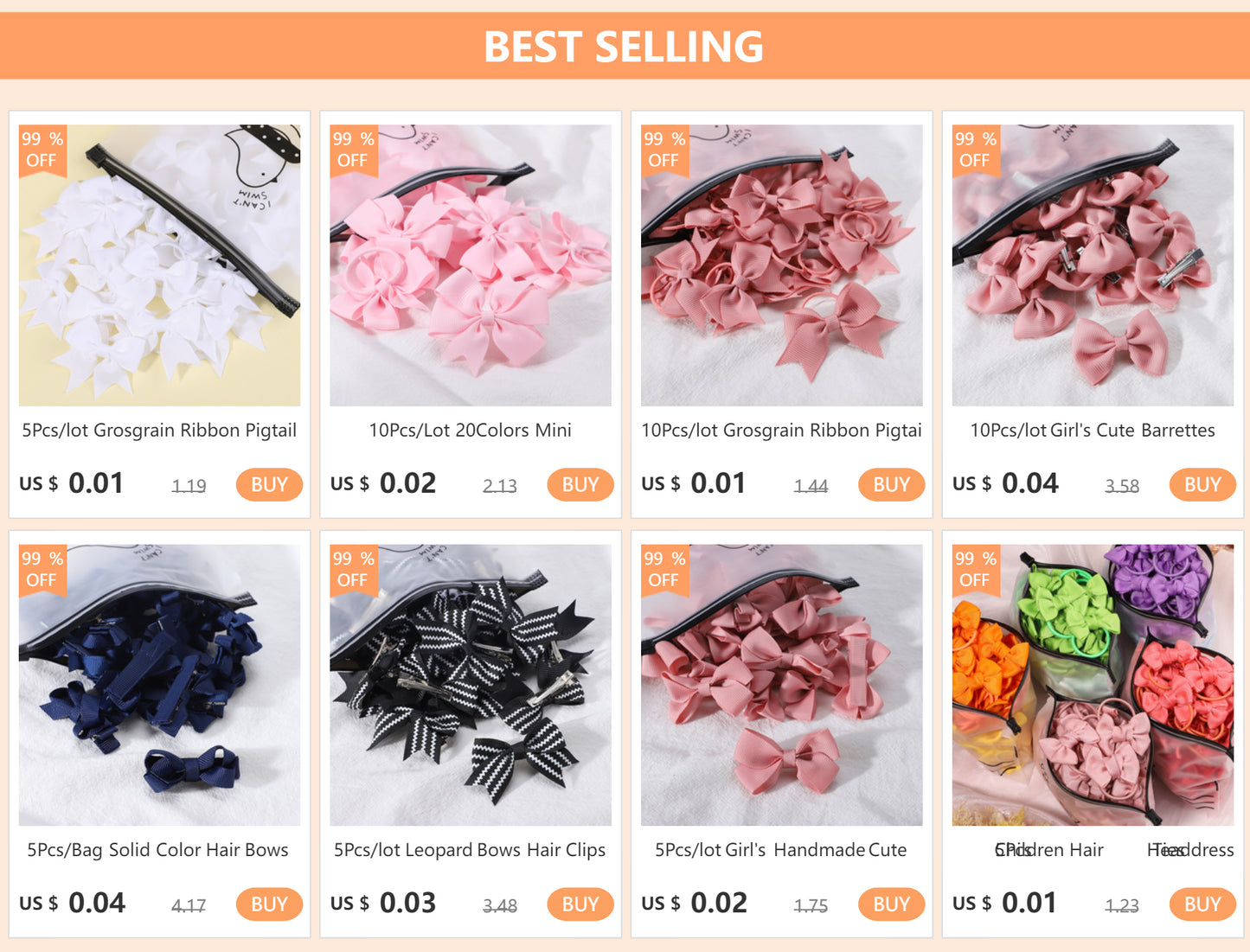 20-Color Mini Bowknot Elastic Hair Bands - 10 Pack for Girls' Ponytails and More!