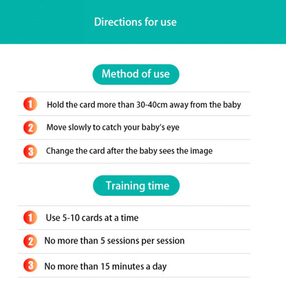 High Contrast Black and White Baby Stimulation Cards for Early Cognitive Development