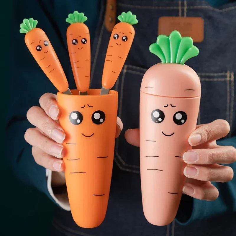 Cartoon-Themed Baby Cutlery Set - Fork and Spoon Utensils for Kids' Mealtime Fun