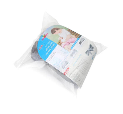 Adjustable Multi-Function Nursing Pillow for Babies - Washable Cotton Feeding Cushion in Pink/Grey/Blue