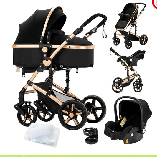 3-in-1 Lightweight Baby Stroller 588 - Versatile Travel Pram for Newborns and Toddlers