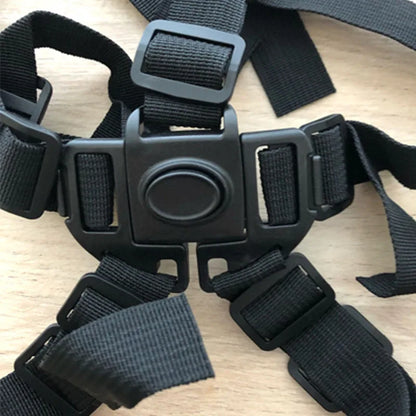 Versatile 5-Point Safety Harness for Strollers and High Chairs