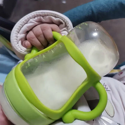 Silicone Bottle Handle For Narrow Baby Bottles, Easy Grip Handle, Can Accommodate Most Bottles - BPA-free Soft Silicone