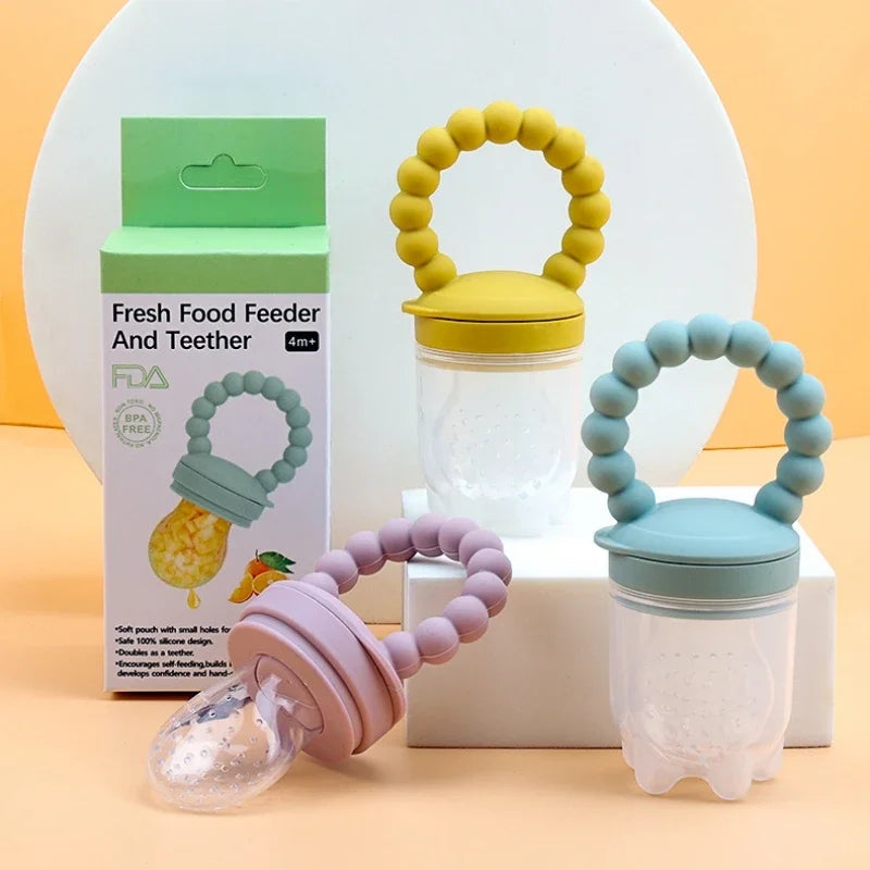 Silicone Baby Food Feeder and Pacifier - Nutritious Mealtime Solution for Infants 0-3 Years