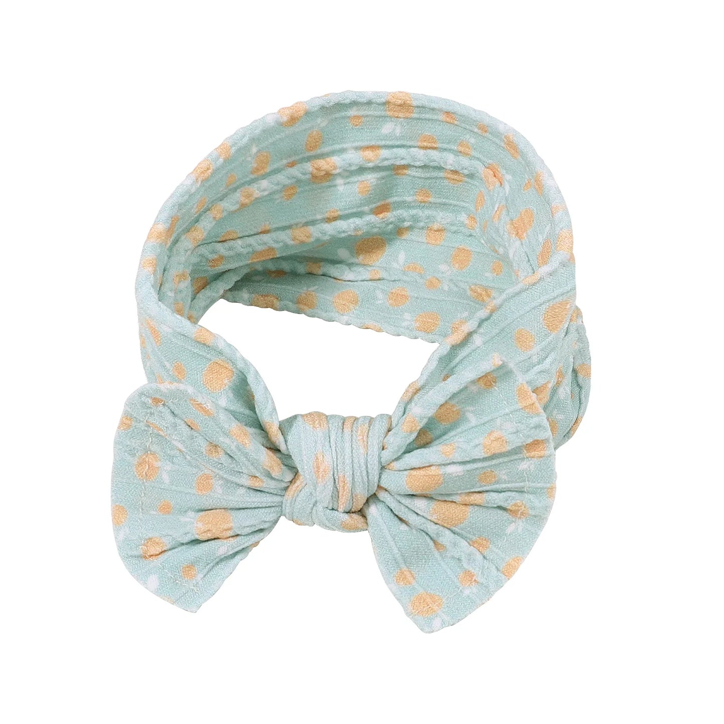 48-Color Soft Nylon Baby Headbands for Girls - Elastic Knit Turban Bows Hair Accessories for Newborns