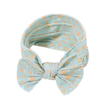 48-Color Soft Nylon Baby Headbands for Girls - Elastic Knit Turban Bows Hair Accessories for Newborns