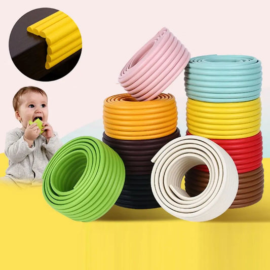2m Baby Corner Protector Foam Bumper Strip with Free Double-Sided Tape for Child Safety