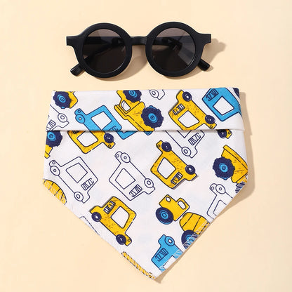 Adorable Baby Bib and Sunglasses Set with Bandana for Outdoor Sun Safety – Perfect Gift for Newborns and Kids Fashion