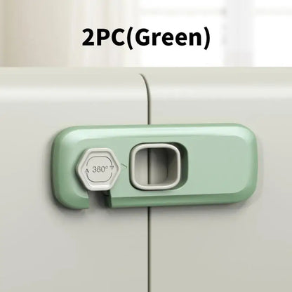 Baby Proofing Cabinet Lock Set - 1/2 PCS Safety Locks for Home Refrigerator, Drawers, and Doors - Anti-Pinch Hand Protection for Children