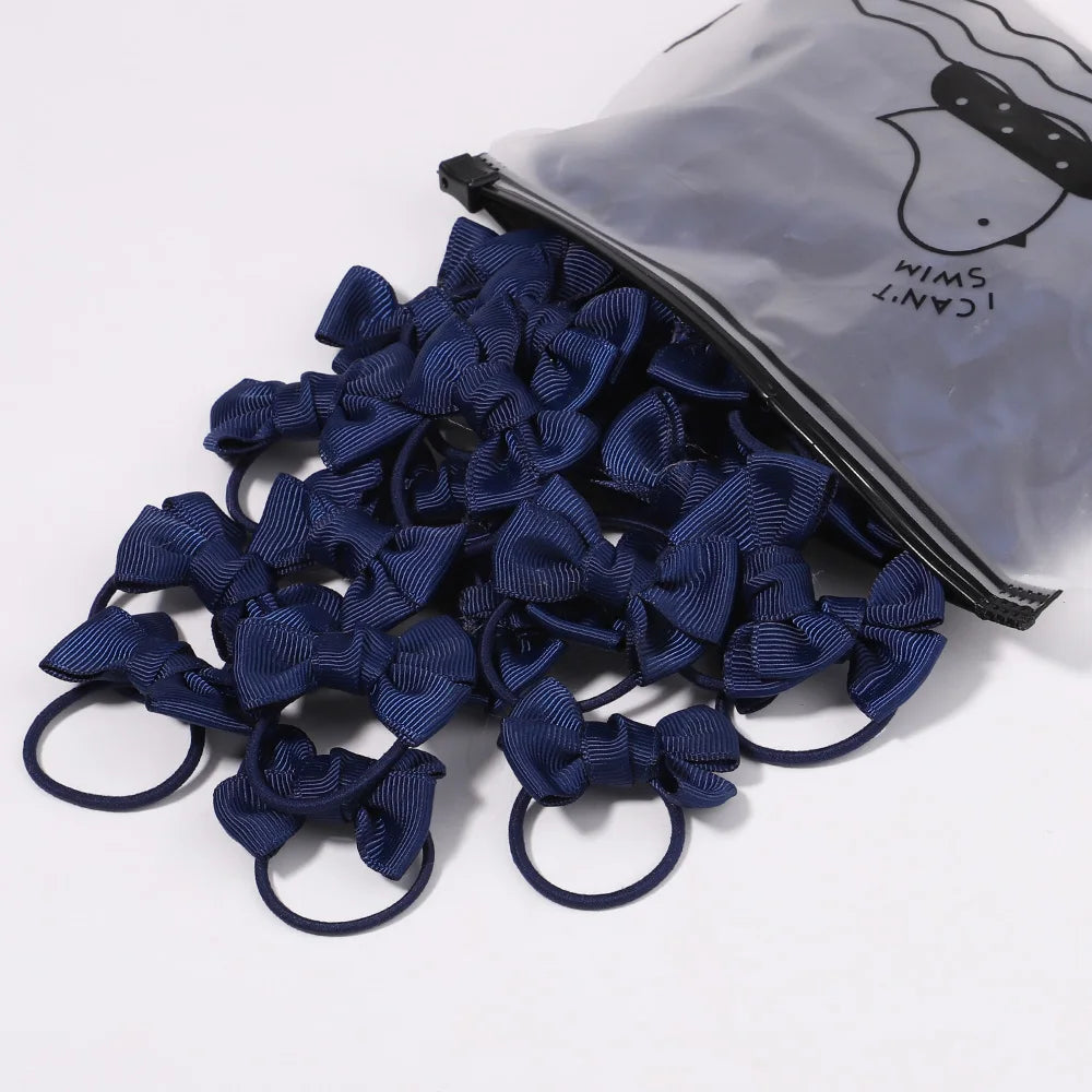 5-Pack Kids Hair Accessories with Bow Scrunchies - Elastic Hair Ties for Girls and Babies