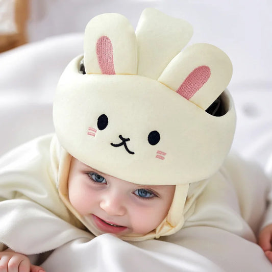 Cute Cartoon Baby Safety Helmet for Toddlers - Adjustable Anti-Fall Head Protection Cap for 0-3 Years