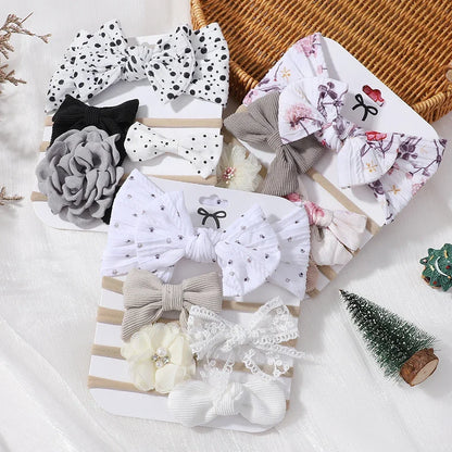 5-Piece Adorable Printed Toddler Headband Set - Stylish Hair Accessories for Kids with Free Shipping