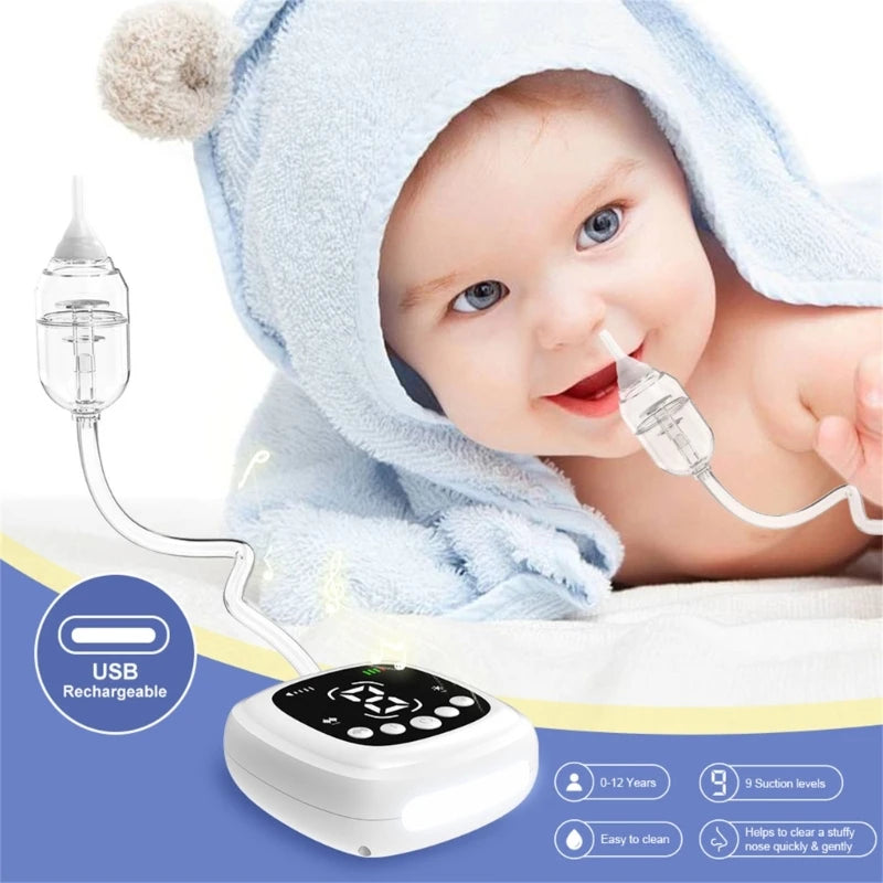 Electric Baby Nasal Aspirator with 9 Adjustable Suction Levels