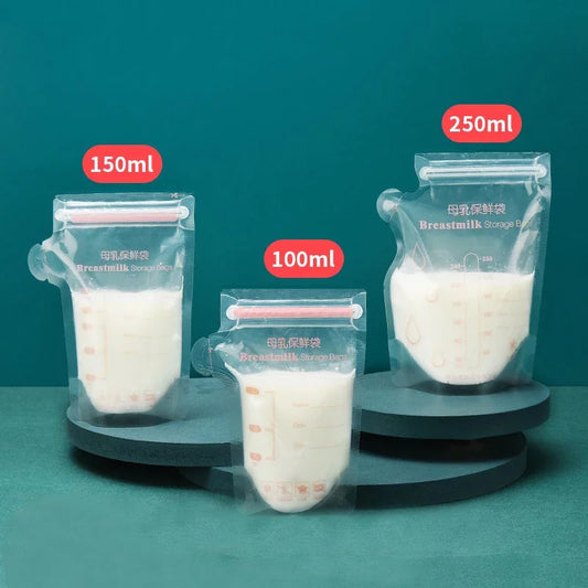 30-Pack BPA-Free Breast Milk & Baby Food Storage Containers with Freezer Bags - 100ml to 250ml Sizes