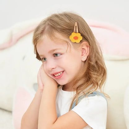 Vintage Floral Embroidery Hair Clips for Girls - Set of 2 Sweet Hair Pins