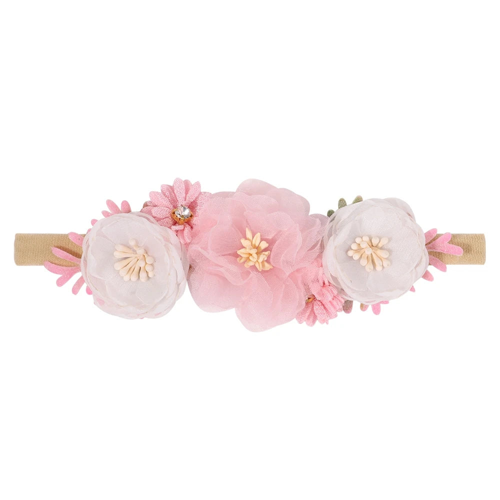 Sweet Floral Elastic Headband for Baby Girls - Adorable Hair Accessory for Newborns and Toddlers, Perfect for Gifting and Special Occasions