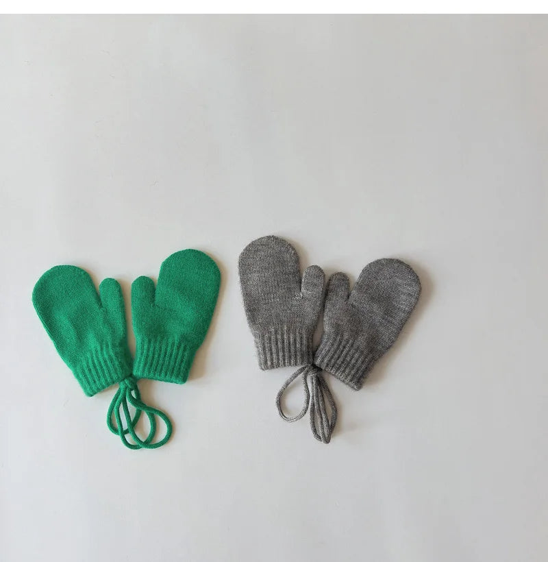 Vibrant Cashmere Baby Mittens for Winter - Knitted Kids Gloves for Boys & Girls (Ages 1-3)
