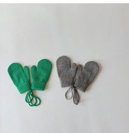 Vibrant Cashmere Baby Mittens for Winter - Knitted Kids Gloves for Boys & Girls (Ages 1-3)