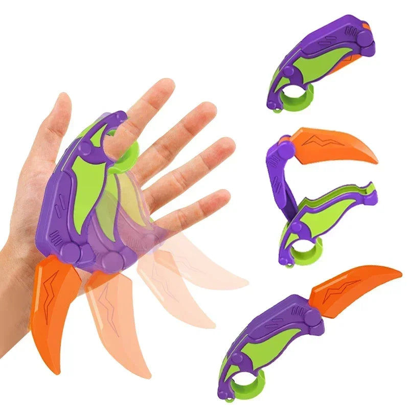 3D Printed Gravity Claw Fidget Knife Toy for Stress Relief and Sensory Play