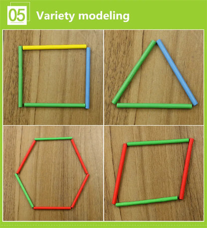 Montessori-Inspired Wooden Counting Sticks for Early Math Skills - Fun Educational Toys for Kids Ages 3-6