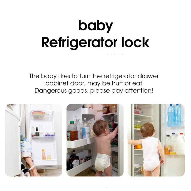 Child Safety Multi-Functional Refrigerator and Drawer Lock for Baby Protection