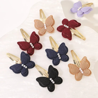 2-Pack Handmade Girls Butterfly Hair Clips - Stylish Headwear for Kids and Babies, Perfect for Parties and Everyday Use