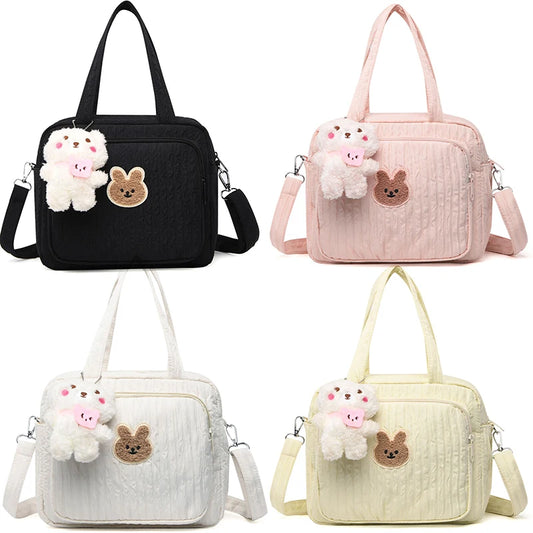Adorable Bunny-Themed Maternity Diaper Bag - Versatile Lightweight Travel Handbag for Moms and Babies