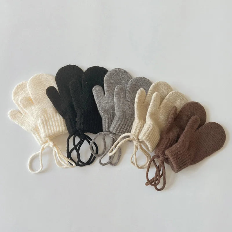 Vibrant Cashmere Baby Mittens for Winter - Knitted Kids Gloves for Boys & Girls (Ages 1-3)