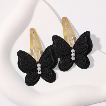 2-Pack Handmade Girls Butterfly Hair Clips - Stylish Headwear for Kids and Babies, Perfect for Parties and Everyday Use