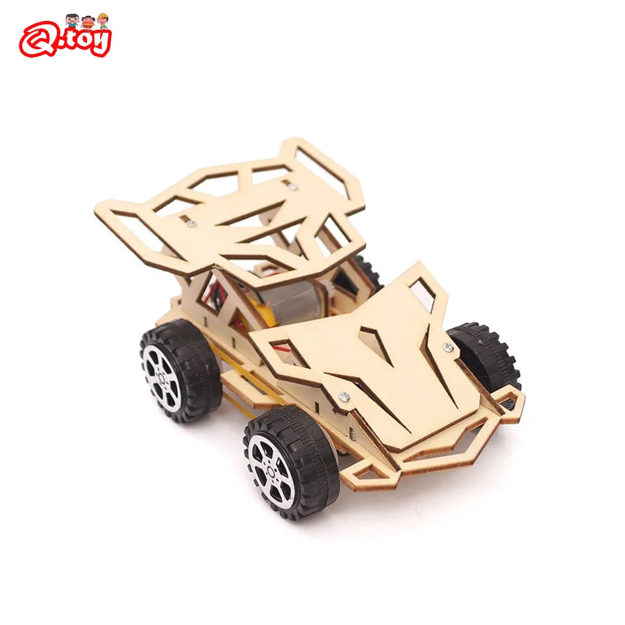 STEM-Focused DIY Wooden Car Model Kit for Kids - Engaging Educational Puzzle and Science Experiment Tool