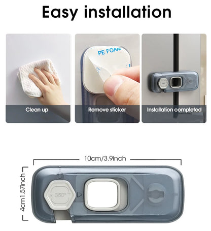 Child Safety Multi-Functional Refrigerator and Drawer Lock for Baby Protection